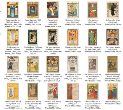 52 Painting Images by Louis Rhead American, 1857-1926 - Tibetan Buddhist thangka, detailed view