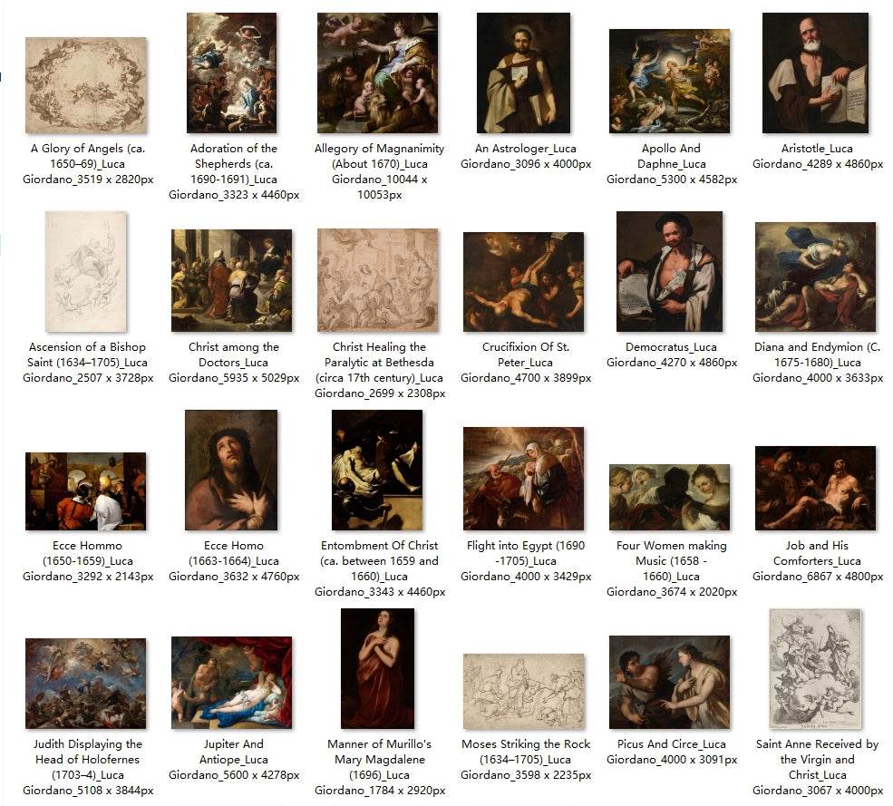 54 Painting Images by Luca Giordano Italian, 1634-1705 - Tibetan Buddhist thangka, front view