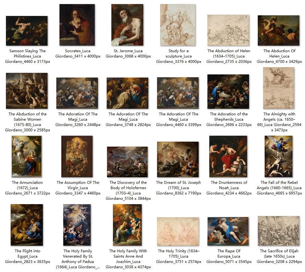 54 Painting Images by Luca Giordano Italian, 1634-1705 - Tibetan Buddhist thangka, detailed view