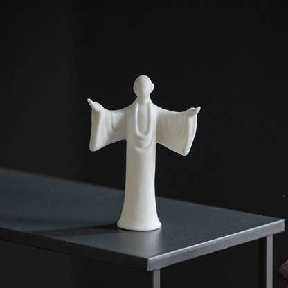 Ceramics Meditation Buddha Statues - Tibetan Buddhist statue, detailed view
