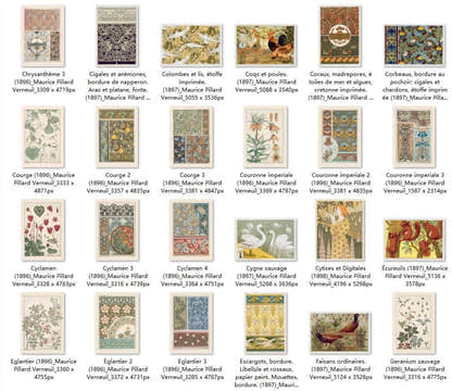 100 Painting Images by Maurice Pillard Verneuil French, 1869-1942 - Tibetan Buddhist thangka, detailed view