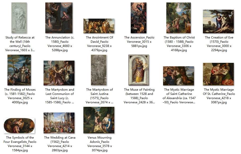 39 Painting Images by Paolo Veronese Italian, 1528-1588 - Tibetan Buddhist thangka, detailed view