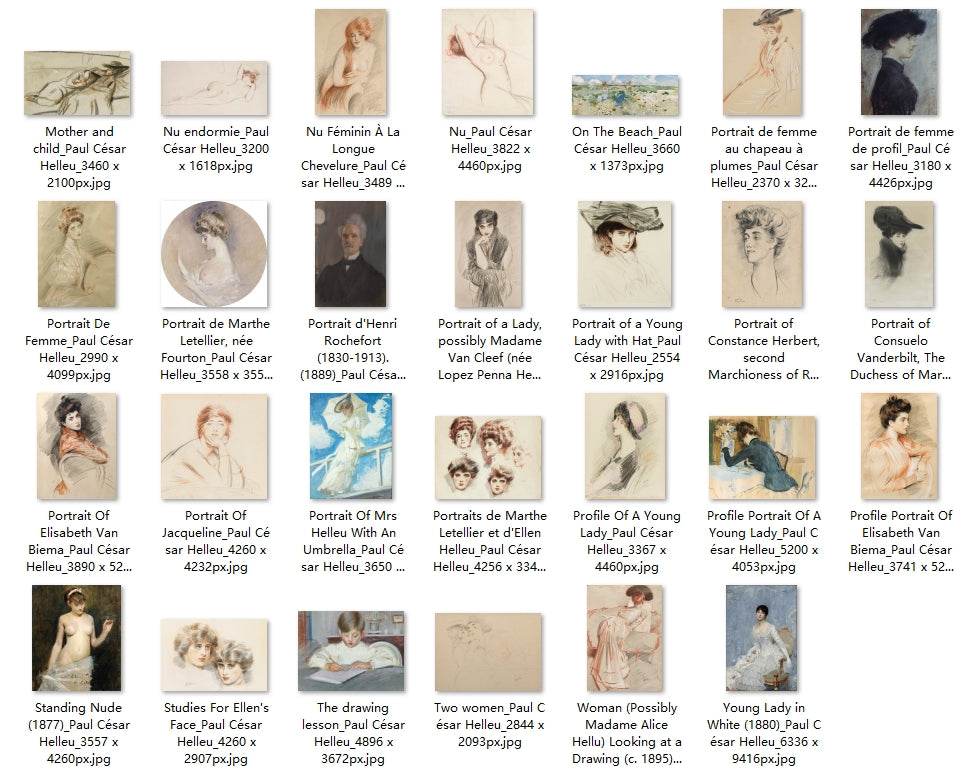 55 Painting Images by Paul César Helleu French, 1859-1927 - Tibetan Buddhist thangka, detailed view
