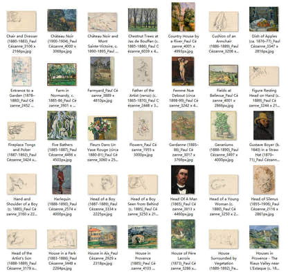 265 Painting Images by Paul Cézanne French, 1839-1906 - Tibetan Buddhist thangka, detailed view