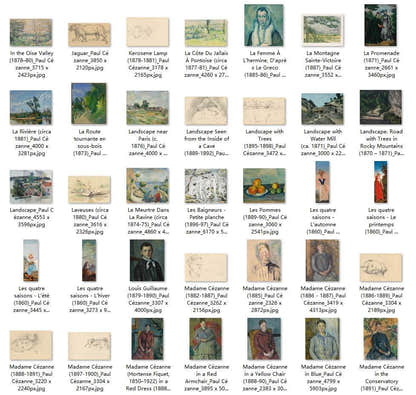 265 Painting Images by Paul Cézanne French, 1839-1906 - Tibetan Buddhist thangka, close-up detail