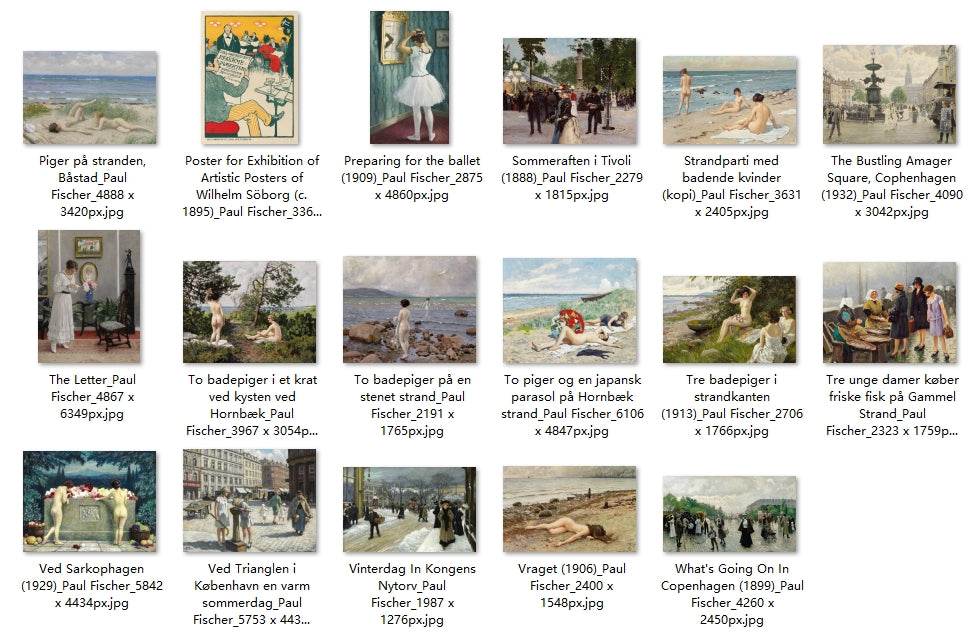 41 Painting Images by Paul Fischer Danish, 1860 – 1934 - Tibetan Buddhist thangka, detailed view
