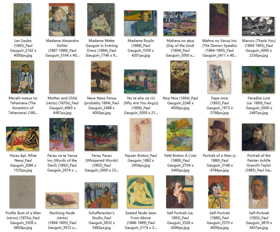 139 Painting Images by Paul Gauguin French, 1848-1903 - Tibetan Buddhist thangka, close-up detail