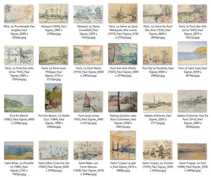 92 Painting Images by Paul Signac French, 1863-1935 - Tibetan Buddhist thangka, close-up detail