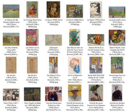 63 Painting Images by Pierre Bonnard French, 1867-1947 - Tibetan Buddhist thangka, detailed view
