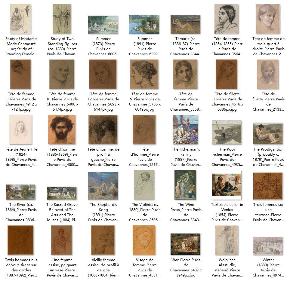 212 Painting Images by Pierre Puvis de Chavannes French, 1824-1898 - Tibetan Buddhist thangka, view 6