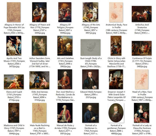 61 Painting Images by Pompeo Batoni Italian, 1708-1787 - Tibetan Buddhist thangka, front view