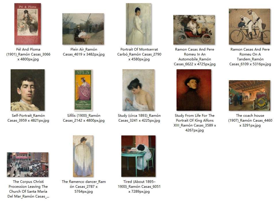 33 Painting Images by Ramón Casas Spanish, 1866 – 1932 - Tibetan Buddhist thangka, detailed view