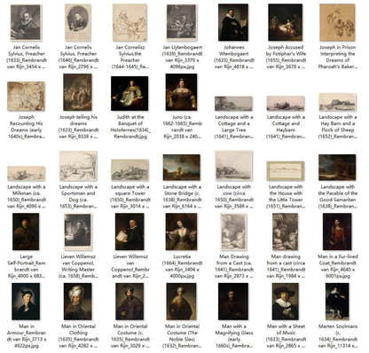 268 Painting Images by Rembrandt van Rijn Dutch, 1606-1669 - Tibetan Buddhist thangka, close-up detail