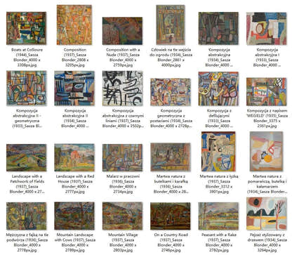 35 Painting Images by Sasza Blonder Polish, 1909-1949 - Tibetan Buddhist thangka, front view