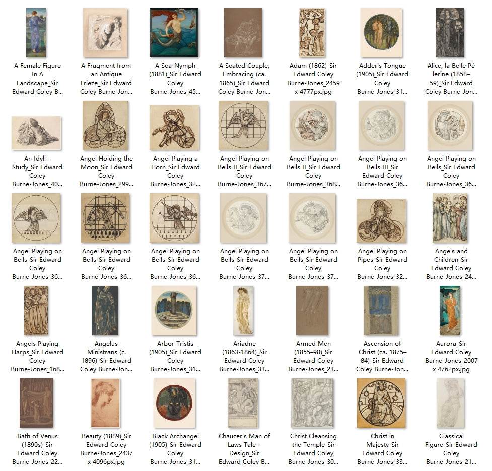 216 Painting Images by Sir Edward Coley Burne-Jones English, 1833 – 1898 - Tibetan Buddhist thangka, front view