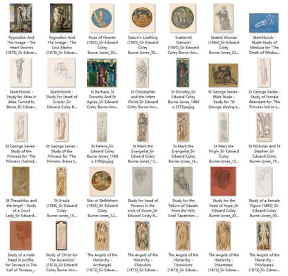 216 Painting Images by Sir Edward Coley Burne-Jones English, 1833 – 1898 - Tibetan Buddhist thangka, view 4