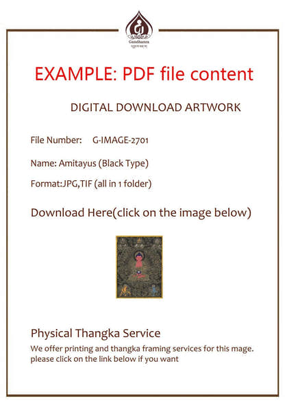 Amitabha in Pure Land Image - Tibetan thangka painting, view 6