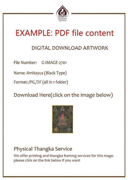 Mandala Image - Tibetan thangka painting, view 6