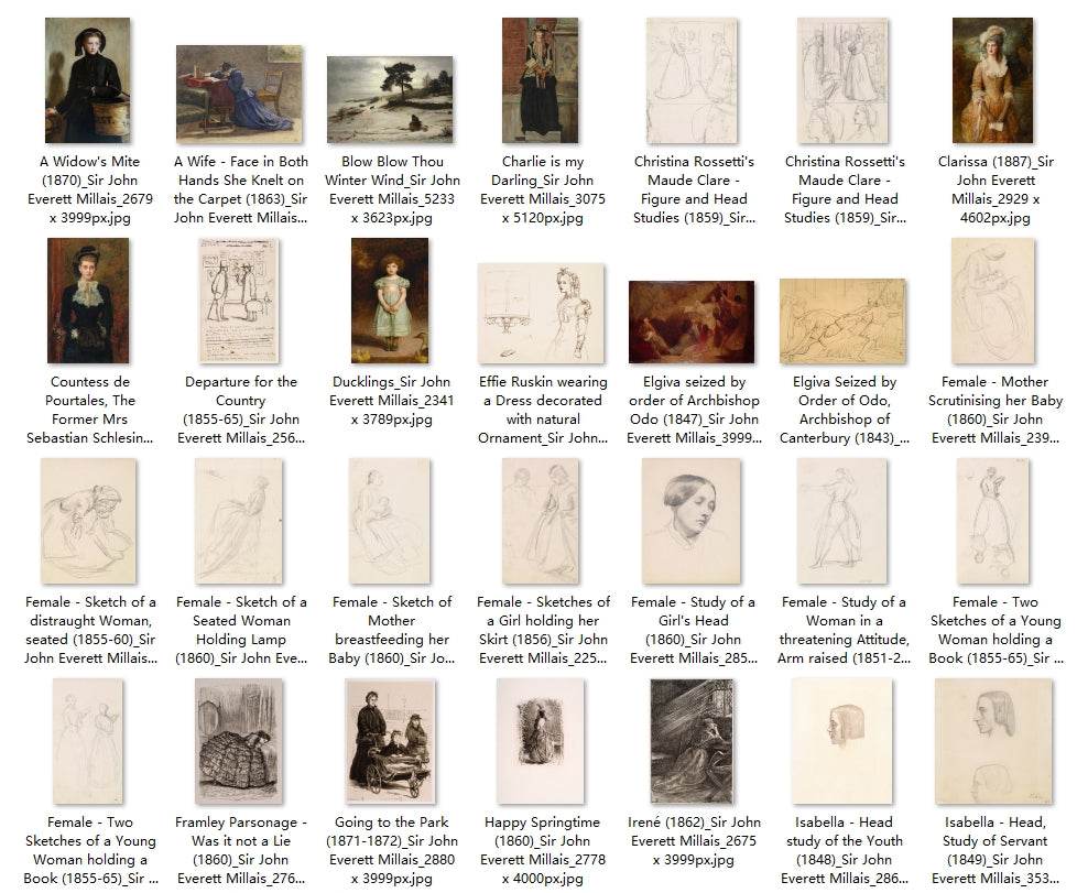 109 Painting Images by Sir John Everett Millais English, 1829-1896 - Tibetan Buddhist thangka, front view