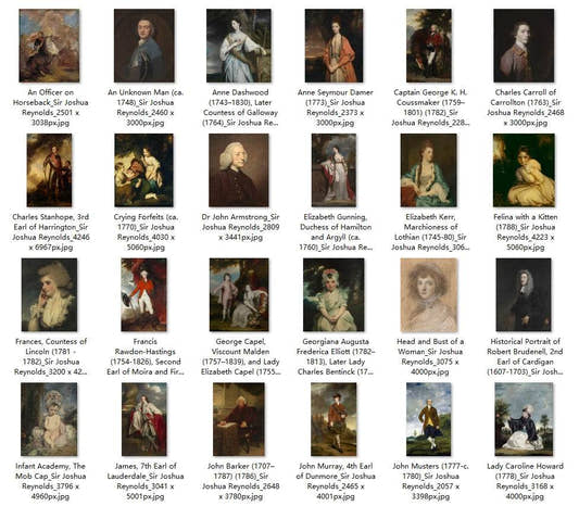 97 Painting Images by Sir Joshua Reynolds English, 1723 - 1792 - Tibetan Buddhist thangka, front view