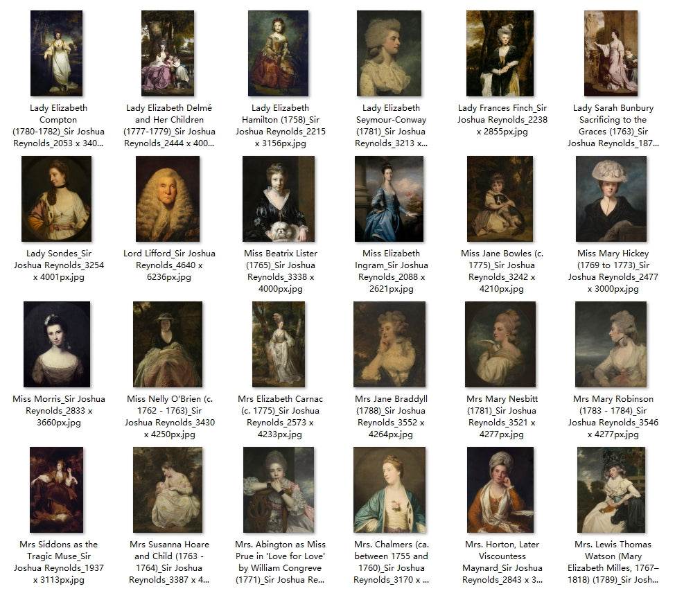 97 Painting Images by Sir Joshua Reynolds English, 1723 - 1792 - Tibetan Buddhist thangka, detailed view