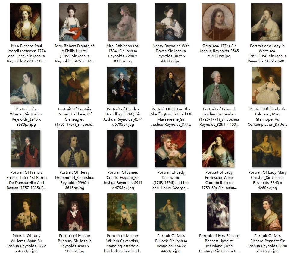 97 Painting Images by Sir Joshua Reynolds English, 1723 - 1792 - Tibetan Buddhist thangka, close-up detail