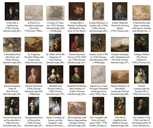 103 Painting Images by Thomas Gainsborough English, 1727-1788 - Tibetan Buddhist thangka, front view