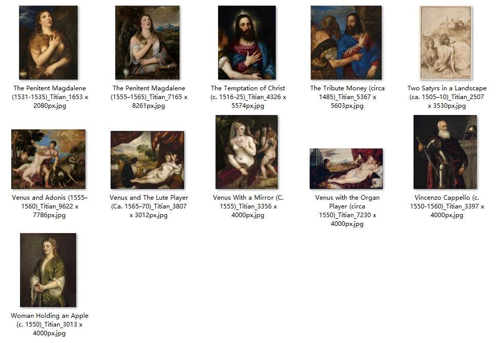 51 Painting Images by Titian Italian, c. 1488-1576 - Tibetan Buddhist thangka, close-up detail