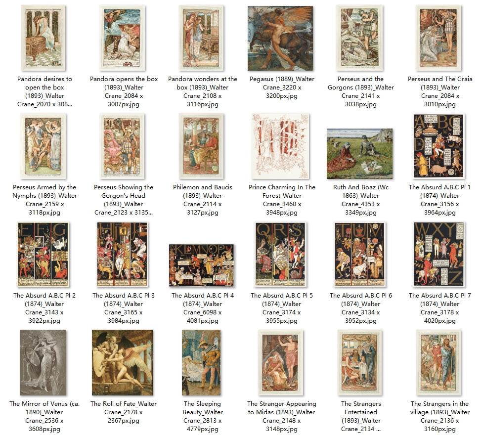 75 Painting Images by Walter Crane English, 1845 - 1915 - Tibetan Buddhist thangka, close-up detail