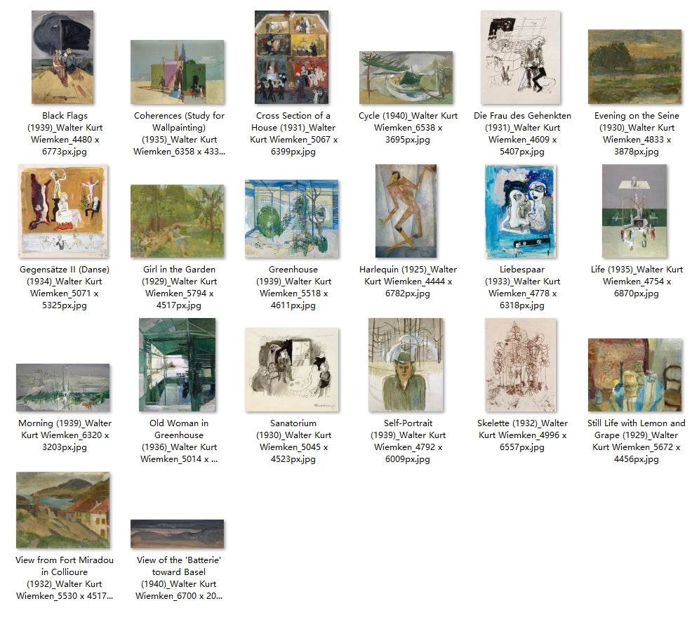 20 Painting Images by Walter Kurt Wiemken Swiss, 1907 – 1940 - Tibetan Buddhist thangka, front view