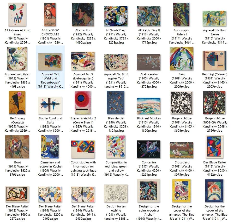 210 Painting Images by Wassily Kandinsky Russian, 1866 - 1944 - Tibetan Buddhist thangka, front view