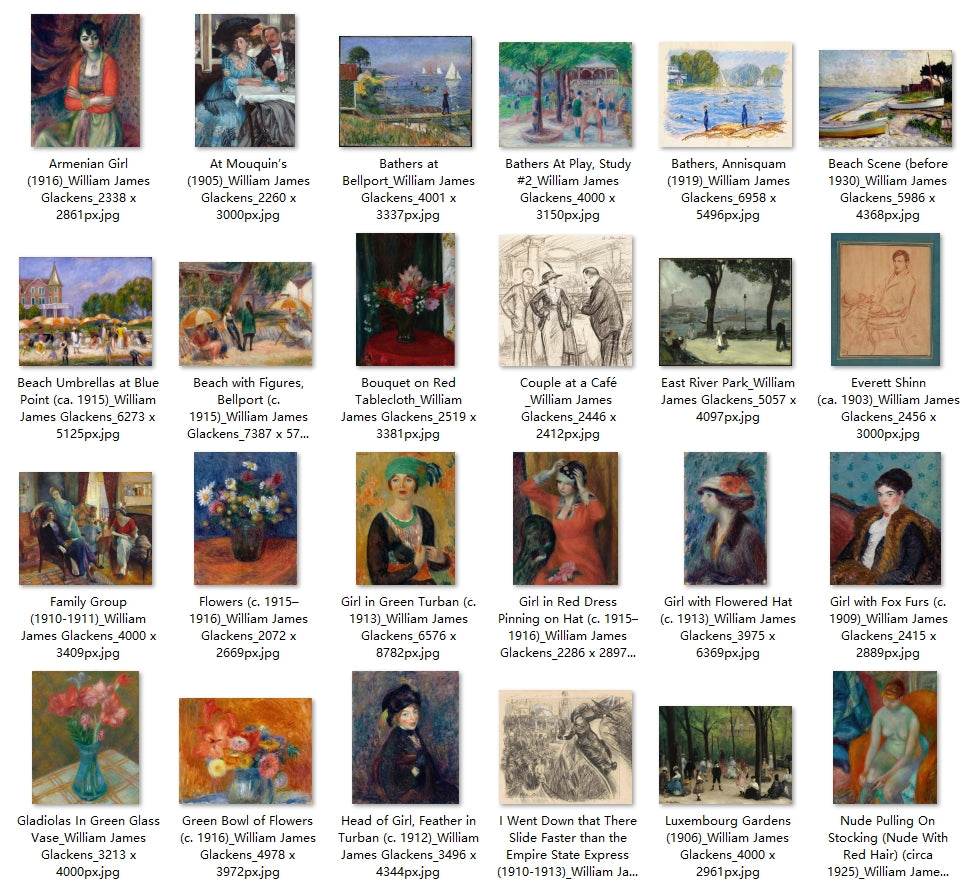 71 Painting Images by William James Glackens American, 1870 - 1938 - Tibetan Buddhist thangka, front view