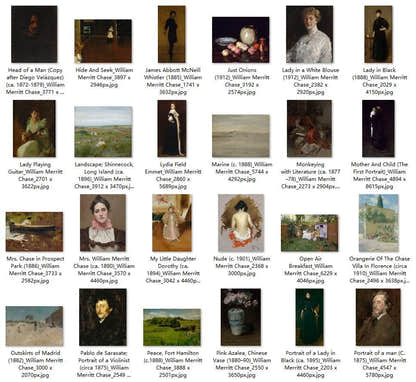 88 Painting Images by William Merritt Chase American, 1849-1916 - Tibetan Buddhist thangka, detailed view