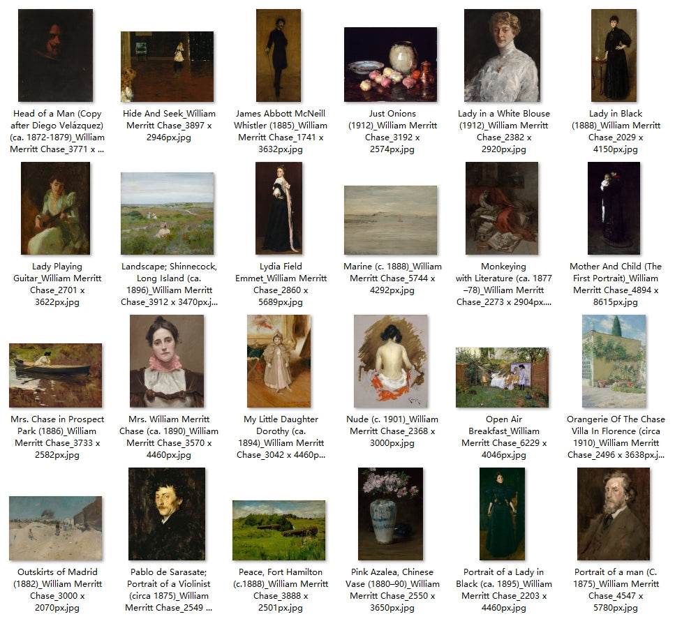 88 Painting Images by William Merritt Chase American, 1849-1916 - Tibetan Buddhist thangka, detailed view