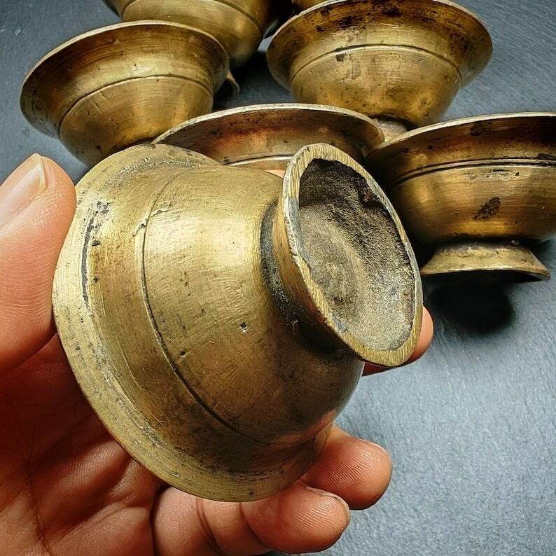 Buddhist Butter lamp / Water Offering Bowls,Yonchap Bowls - Tibetan Buddhist art, view 7