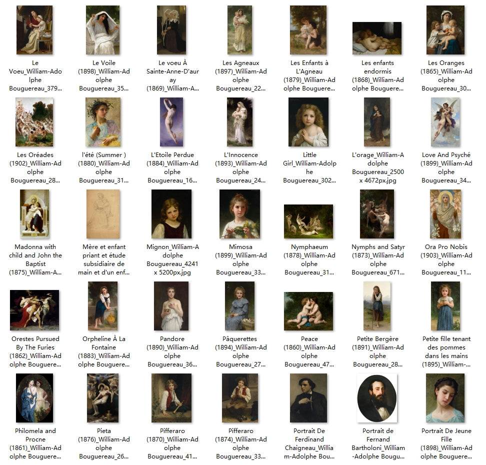 199 Painting Images by William-Adolphe Bouguereau French, 1825-1905 - Tibetan Buddhist thangka, view 4
