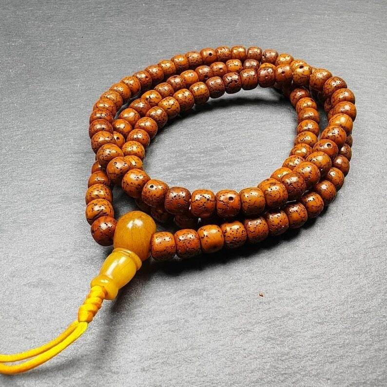Mala Beads Necklace - Tibetan Buddhist mala beads, view 5