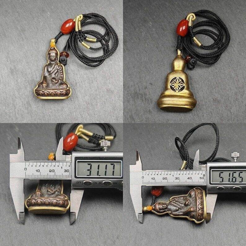 Buddha Statue Amulet, Pendant - Tibetan Buddhist amulet, view 7