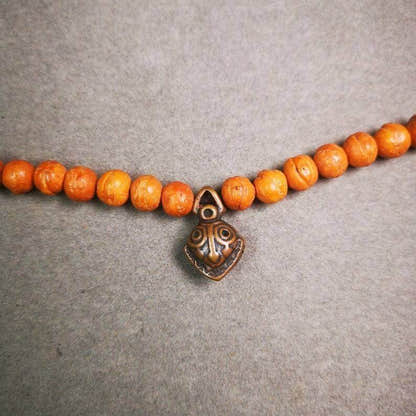 Mala Counter Clip,Zashi Lhamo - Tibetan Buddhist mala beads, front view