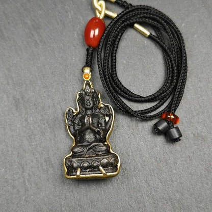 Buddha Statue Amulet, Pendant - Tibetan Buddhist amulet, view 24