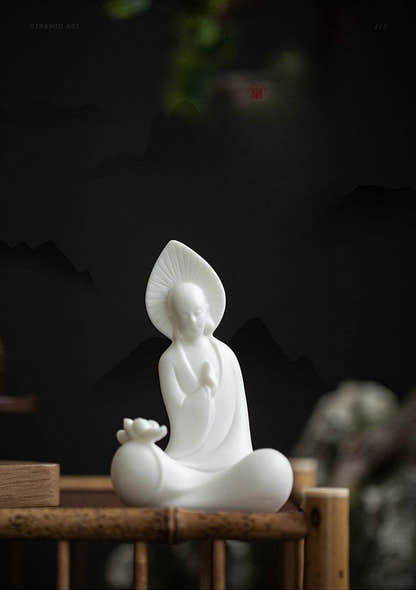 White Porcelain Buddha Statue - Tibetan Buddhist statue, view 10