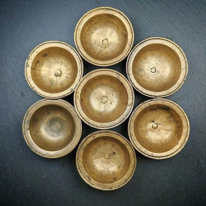 Buddhist Butter lamp / Water Offering Bowls,Yonchap Bowls - Tibetan Buddhist art, front view