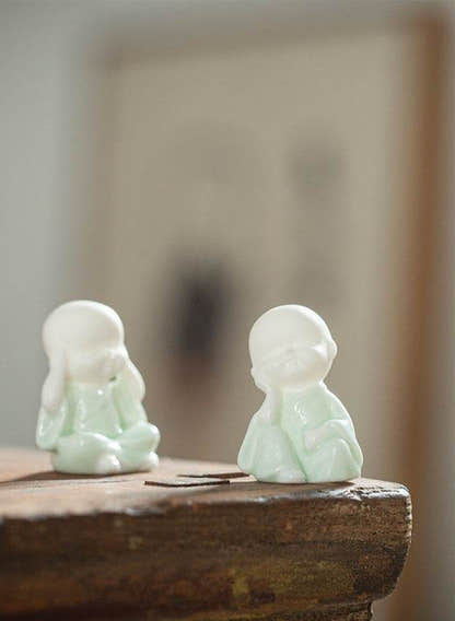 Ceramic Meditation Buddha Statue - Tibetan Buddhist statue, view 17