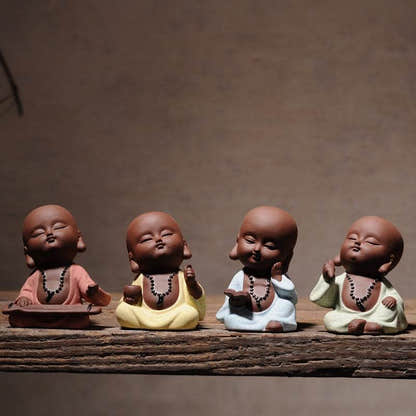 Purple Sand Meditation Buddha Statues - Tibetan Buddhist statue, detailed view