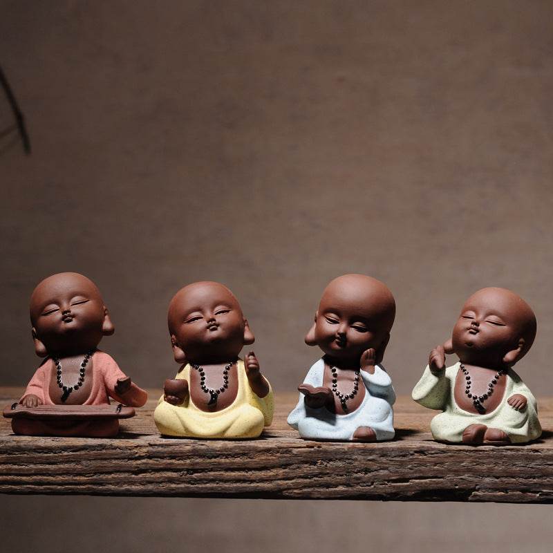 Purple Sand Meditation Buddha Statues - Tibetan Buddhist statue, detailed view
