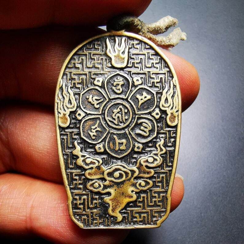 Amulet,Padmapani,Avalokitesvara - Tibetan Buddhist amulet, view 7