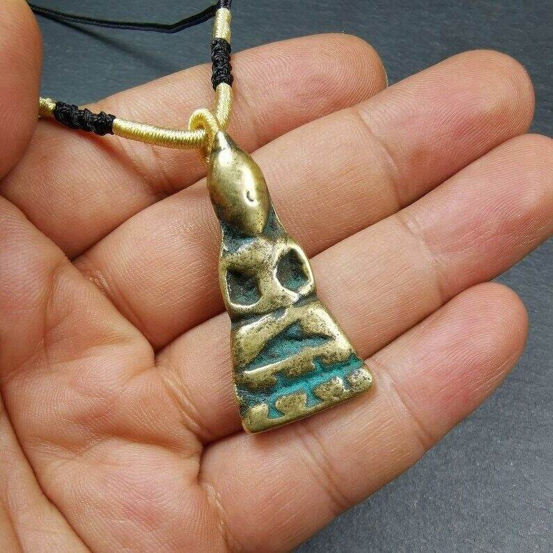 Buddhist Protective Amulet,Amitayus Statue Pendant - Tibetan Buddhist amulet, size reference