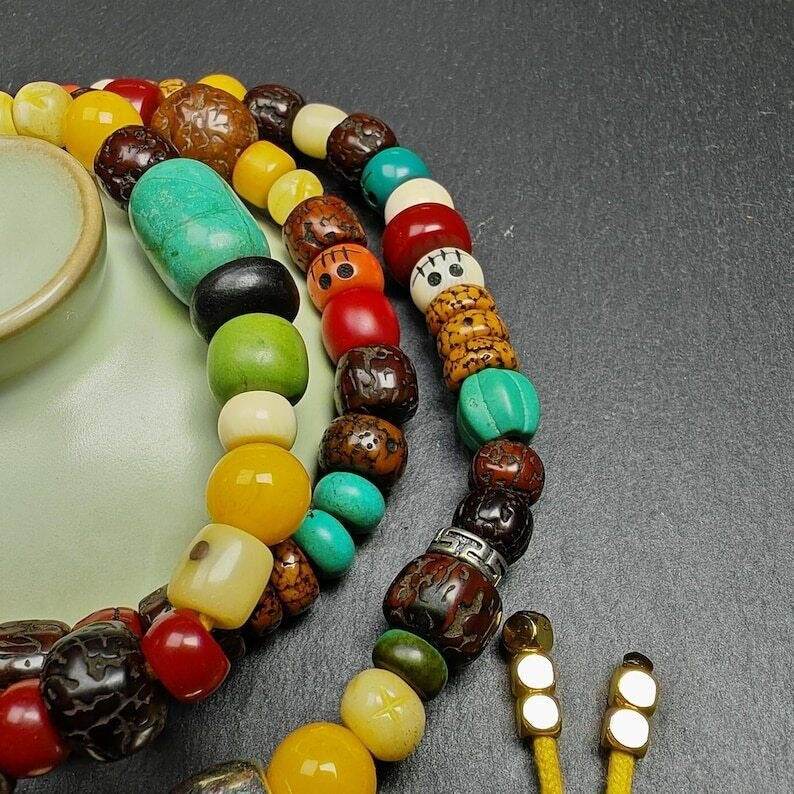Mala Necklace - Prayer Beads,38cm Length - Tibetan Buddhist mala beads, view 8