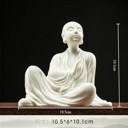 Ceramic Meditation Buddha Statue - Tibetan Buddhist statue, view 8