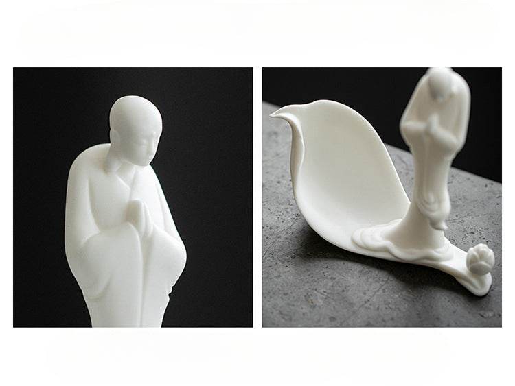 White Porcelain Buddha Statue - Tibetan Buddhist statue, view 15
